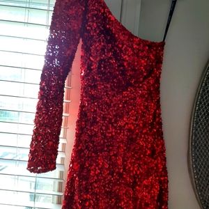 Sherri Hill sequin Red cocktail dress Size 0